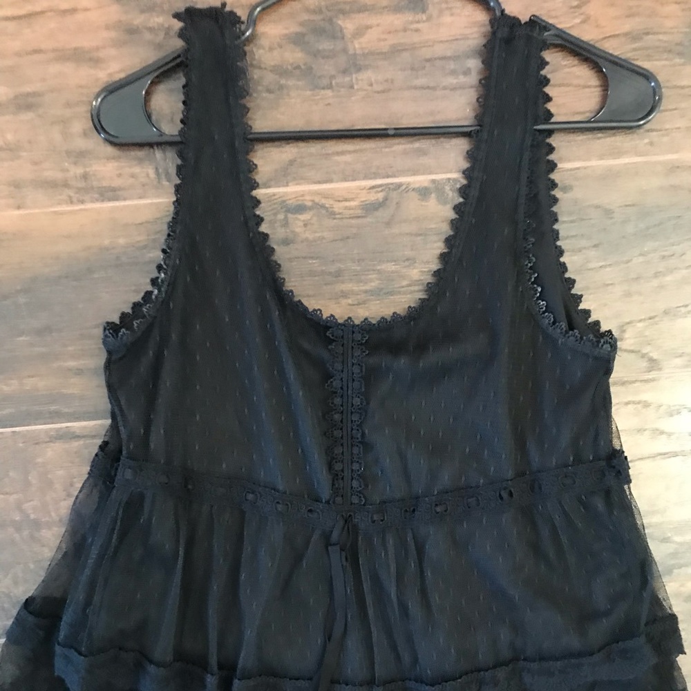 Black lacy babydoll top